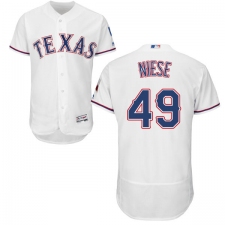 Men's Majestic Texas Rangers #49 Jon Niese White Home Flex Base Authentic Collection MLB Jersey
