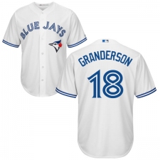 Youth Majestic Toronto Blue Jays #18 Curtis Granderson Replica White Home MLB Jersey