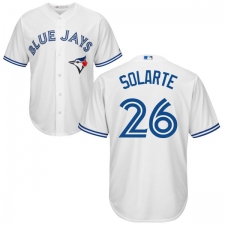 Youth Majestic Toronto Blue Jays #26 Yangervis Solarte Authentic White Home MLB Jersey