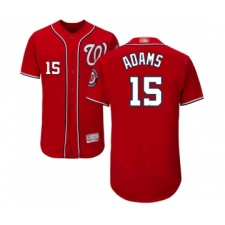 Men's Washington Nationals #15 Matt Adams Red Alternate Flex Base Authentic Collection Baseball Jersey