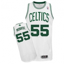 Men's Adidas Boston Celtics #55 Greg Monroe Authentic White Home NBA Jersey