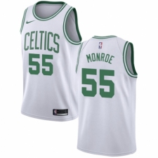 Men's Nike Boston Celtics #55 Greg Monroe Authentic White NBA Jersey - Association Edition