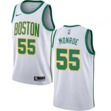 Men's Nike Boston Celtics #55 Greg Monroe Swingman White NBA Jersey - City Edition