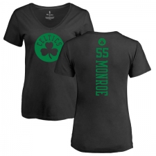 NBA Women's Nike Boston Celtics #55 Greg Monroe Black One Color Backer Slim-Fit V-Neck T-Shirt