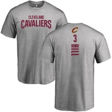 NBA Nike Cleveland Cavaliers #3 George Hill Ash Backer T-Shirt