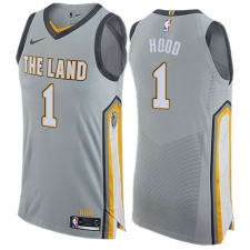 Men's Nike Cleveland Cavaliers #1 Rodney Hood Authentic Gray NBA Jersey - City Edition