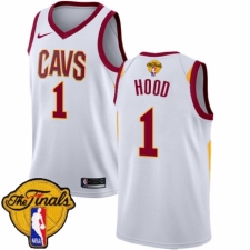 Men's Nike Cleveland Cavaliers #1 Rodney Hood Authentic White 2018 NBA Finals Bound NBA Jersey - Association Edition