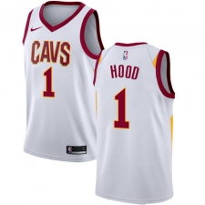 Men's Nike Cleveland Cavaliers #1 Rodney Hood Authentic White NBA Jersey - Association Edition
