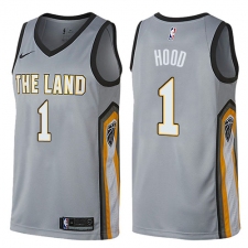 Men's Nike Cleveland Cavaliers #1 Rodney Hood Swingman Gray NBA Jersey - City Edition