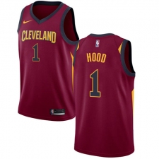 Men's Nike Cleveland Cavaliers #1 Rodney Hood Swingman Maroon NBA Jersey - Icon Edition