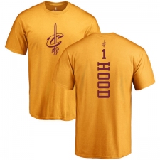 NBA Nike Cleveland Cavaliers #1 Rodney Hood Gold One Color Backer T-Shirt