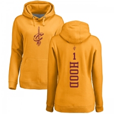 NBA Women's Nike Cleveland Cavaliers #1 Rodney Hood Gold One Color Backer Pullover Hoodie