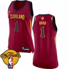 Women's Nike Cleveland Cavaliers #1 Rodney Hood Authentic Maroon 2018 NBA Finals Bound NBA Jersey - Icon Edition