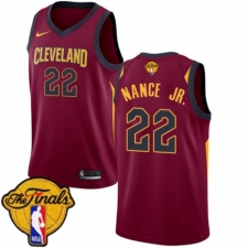 Men's Nike Cleveland Cavaliers #22 Larry Nance Jr. Swingman Maroon 2018 NBA Finals Bound NBA Jersey - Icon Edition