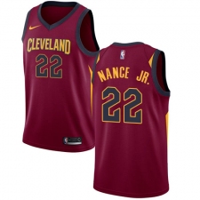 Men's Nike Cleveland Cavaliers #22 Larry Nance Jr. Swingman Maroon NBA Jersey - Icon Edition