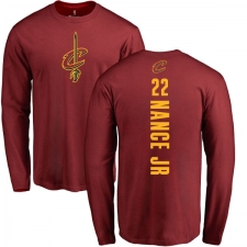 NBA Nike Cleveland Cavaliers #22 Larry Nance Jr. Maroon Backer Long Sleeve T-Shirt