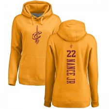 NBA Women's Nike Cleveland Cavaliers #22 Larry Nance Jr. Gold One Color Backer Pullover Hoodie