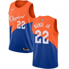 Women's Nike Cleveland Cavaliers #22 Larry Nance Jr. Swingman Blue NBA Jersey - City Edition