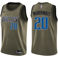 Men's Nike Dallas Mavericks #20 Doug McDermott Swingman Green Salute to Service NBA Jersey