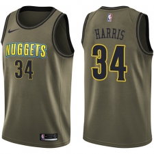 Men's Nike Denver Nuggets #34 Devin Harris Swingman Green Salute to Service NBA Jersey