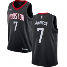 Men's Nike Houston Rockets #7 Joe Johnson Authentic Black NBA Jersey Statement Edition