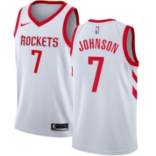 Men's Nike Houston Rockets #7 Joe Johnson Authentic White NBA Jersey - Association Edition