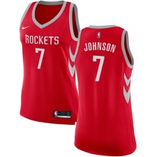 Women's Nike Houston Rockets #7 Joe Johnson Authentic Red NBA Jersey - Icon Edition