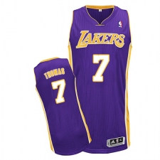 Men's Adidas Los Angeles Lakers #7 Isaiah Thomas Authentic Purple Road NBA Jersey