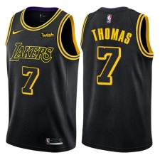 Men's Nike Los Angeles Lakers #7 Isaiah Thomas Authentic Black City Edition NBA Jersey