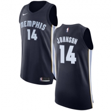 Men's Nike Memphis Grizzlies #14 Brice Johnson Authentic Navy Blue Road NBA Jersey - Icon Edition