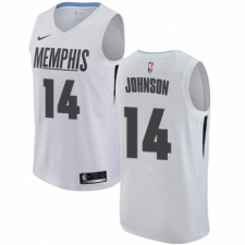 Men's Nike Memphis Grizzlies #14 Brice Johnson Authentic White NBA Jersey - City Edition