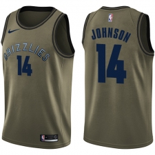 Men's Nike Memphis Grizzlies #14 Brice Johnson Swingman Green Salute to Service NBA Jersey