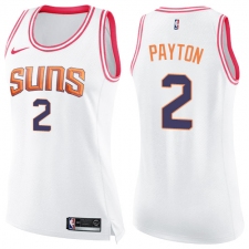 Women's Nike Phoenix Suns #2 Elfrid Payton Swingman White/Pink Fashion NBA Jersey