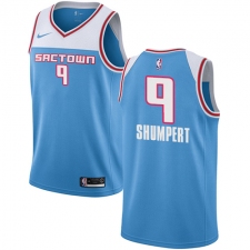 Men's Nike Sacramento Kings #9 Iman Shumpert Swingman Blue NBA Jersey - 2018 19 City Edition