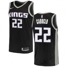 Men's Nike Sacramento Kings #22 Bruno Caboclo Authentic Black NBA Jersey Statement Edition