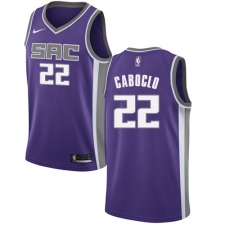 Men's Nike Sacramento Kings #22 Bruno Caboclo Swingman Purple NBA Jersey - Icon Edition