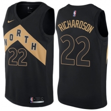 Men's Nike Toronto Raptors #22 Malachi Richardson Swingman Black NBA Jersey - City Edition