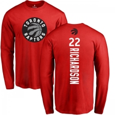 NBA Nike Toronto Raptors #22 Malachi Richardson Red Backer Long Sleeve T-Shirt