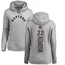 NBA Women's Nike Toronto Raptors #22 Malachi Richardson Ash Backer Pullover Hoodie