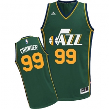 Men's Adidas Utah Jazz #99 Jae Crowder Swingman Green Alternate NBA Jersey