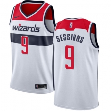 Men's Nike Washington Wizards #9 Ramon Sessions Swingman White NBA Jersey - Association Edition
