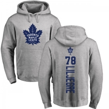 NHL Adidas Toronto Maple Leafs #78 Timothy Liljegren Ash Backer Pullover Hoodie