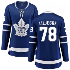 Women's Toronto Maple Leafs #78 Timothy Liljegren Authentic Royal Blue Home Fanatics Branded Breakaway NHL Jersey