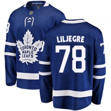 Youth Toronto Maple Leafs #78 Timothy Liljegren Authentic Royal Blue Home Fanatics Branded Breakaway NHL Jersey