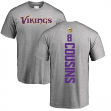 NFL Nike Minnesota Vikings #8 Kirk Cousins Ash Backer T-Shirt