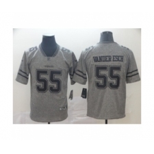 Men's Dallas Cowboys #55 Leighton Vander Esch Limited Gray Rush Gridiron Football Jersey