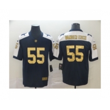 Men's Dallas Cowboys #55 Leighton Vander Esch Navy Blue gold Vapor Untouchable Limited Player Football Jersey