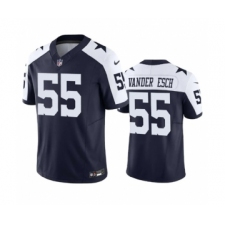 Men's Nike Dallas Cowboys #55 Leighton Vander Esch Navy 2023 F.U.S.E. Vapor Limited Stitched Football Jersey