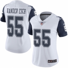 Women's Nike Dallas Cowboys #55 Leighton Vander Esch Limited White Rush Vapor Untouchable NFL Jersey