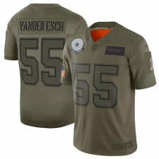 Youth Dallas Cowboys #55 Leighton Vander Esch Limited Camo 2019 Salute to Service Football Jersey